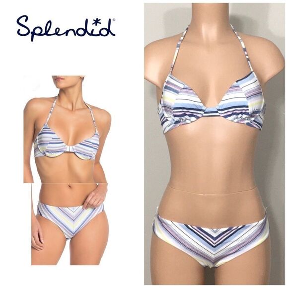 SPLENDID striped bikini. NWOT - Picture 1 of 9